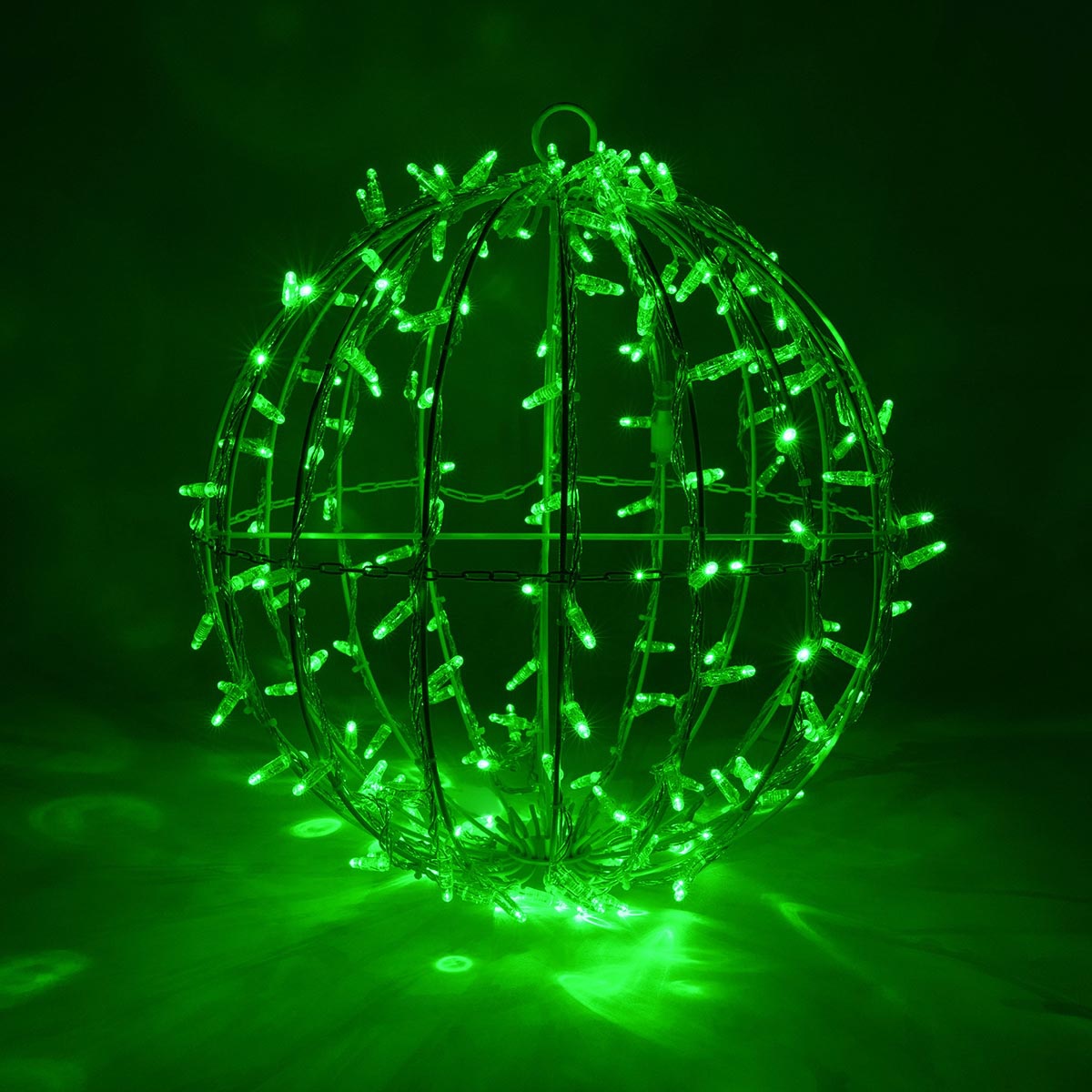 Green LED, Commercial Mega Sphere Light Ball, Fold Flat