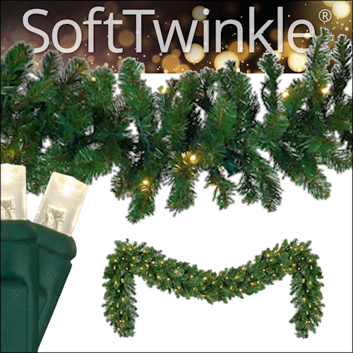 Oregon Fir Prelit Commercial LED Holiday Garland, Warm White ...