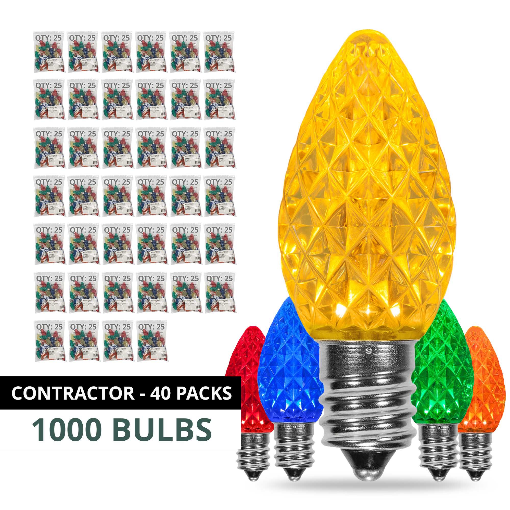 C7 120V Multicolor LED Replacement Bulbs - Wintergreen Corporation