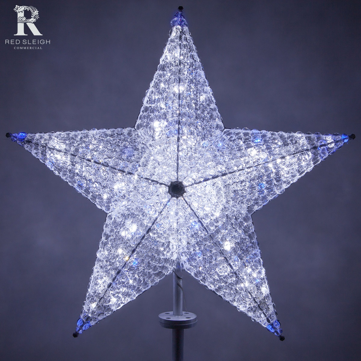 red light up star tree topper