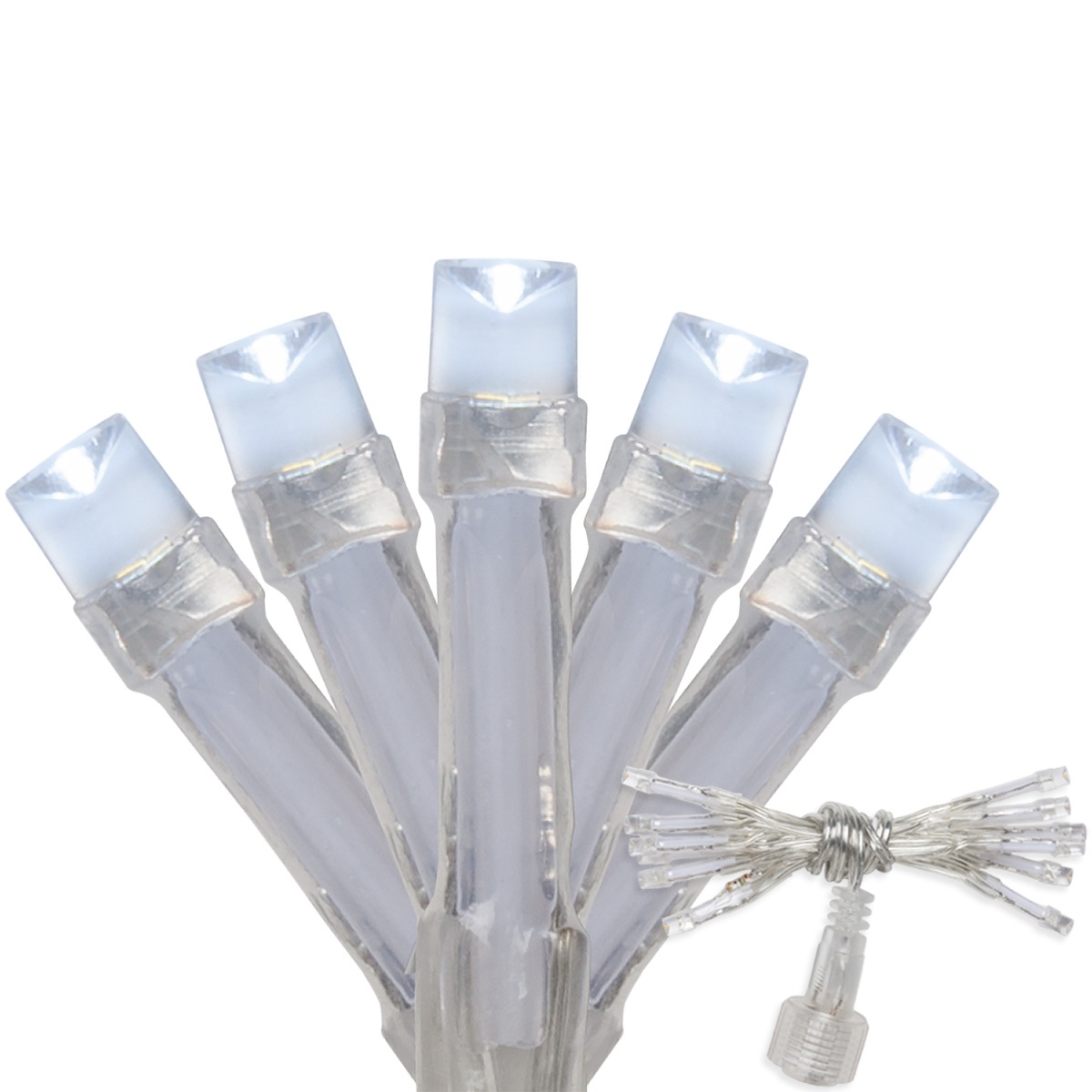 Aurora Superstar TM Light String, 12 Cool White LED Mini Lights, Clear