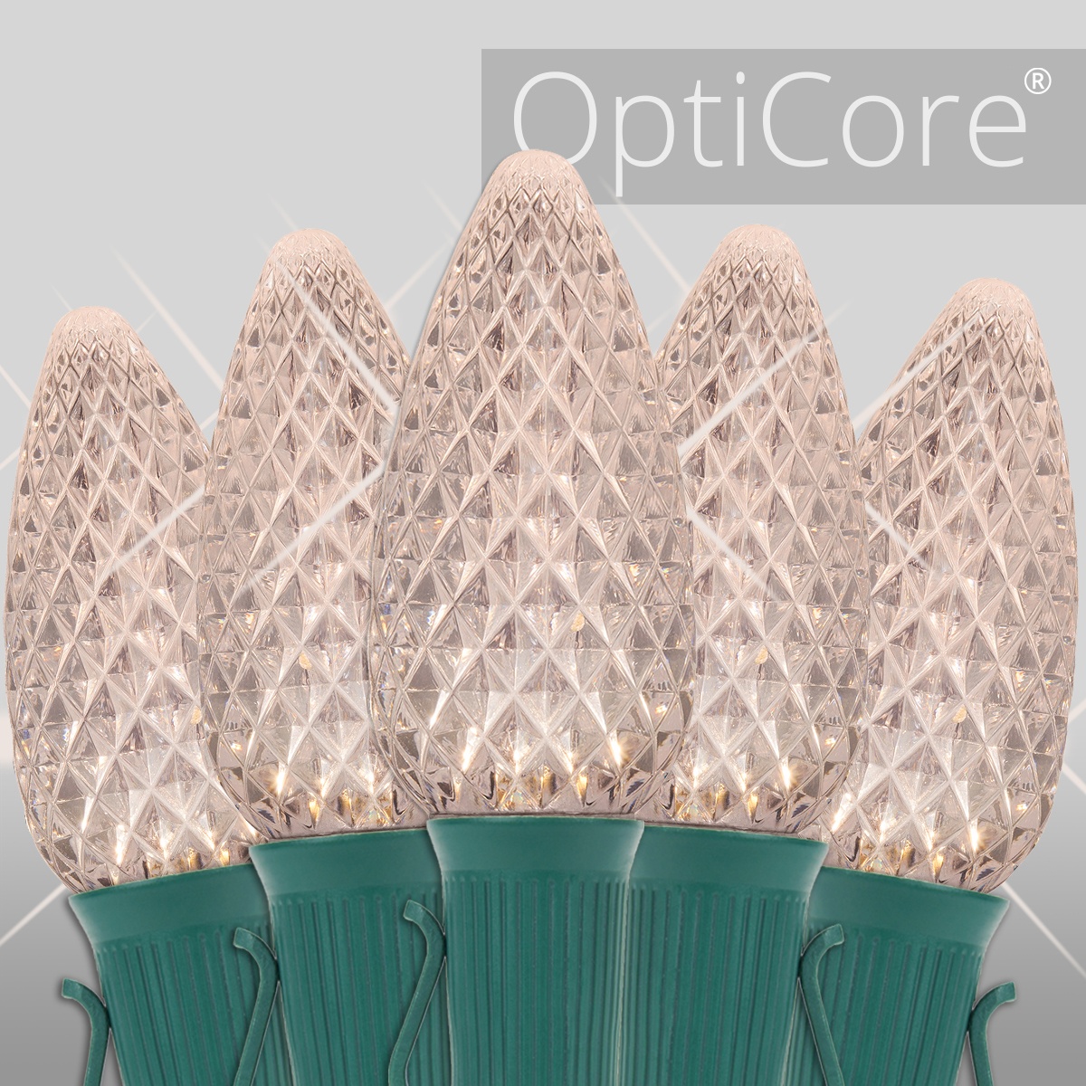 Christmas Lights C9 Warm White Opticore Twinkle Commercial LED