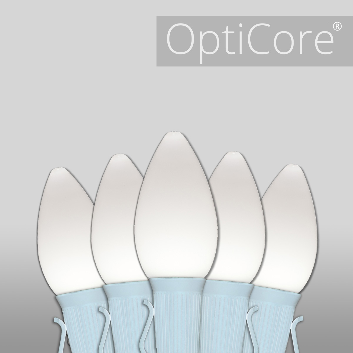 Christmas Lights C7 Cool White Smooth Opticore Commercial LED