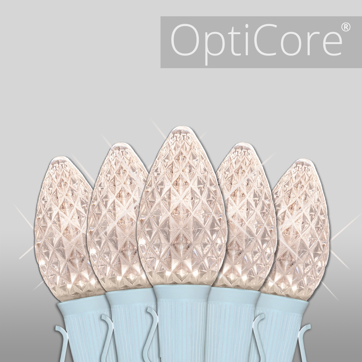 Christmas Lights C7 Warm White Opticore Twinkle Commercial LED