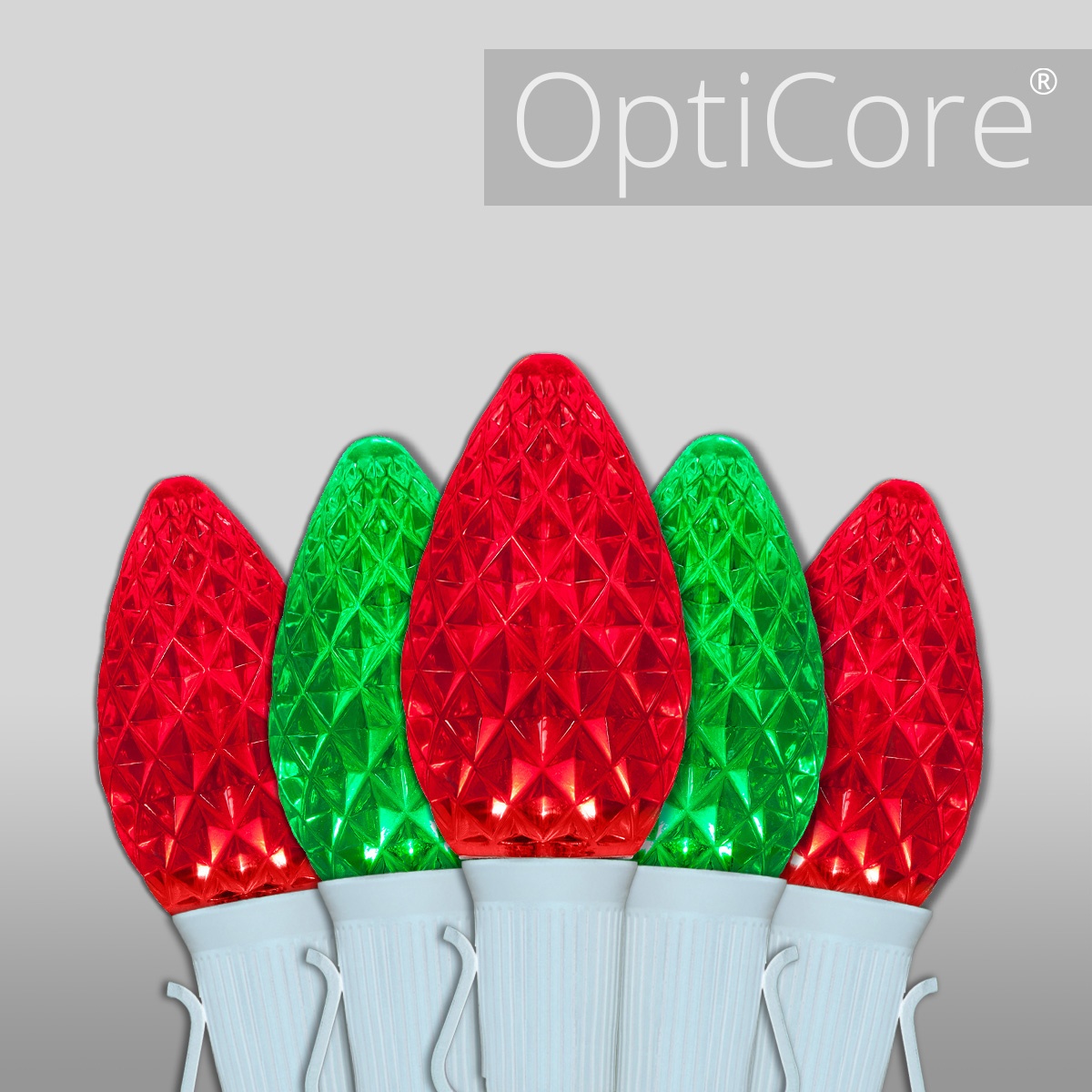 Christmas Lights C7 Green / Red Opticore Commercial LED Christmas
