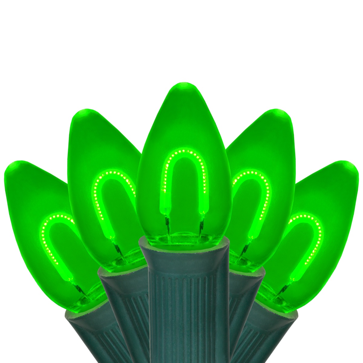 FlexFilament Christmas Lights C7 Green Commercial LED Christmas