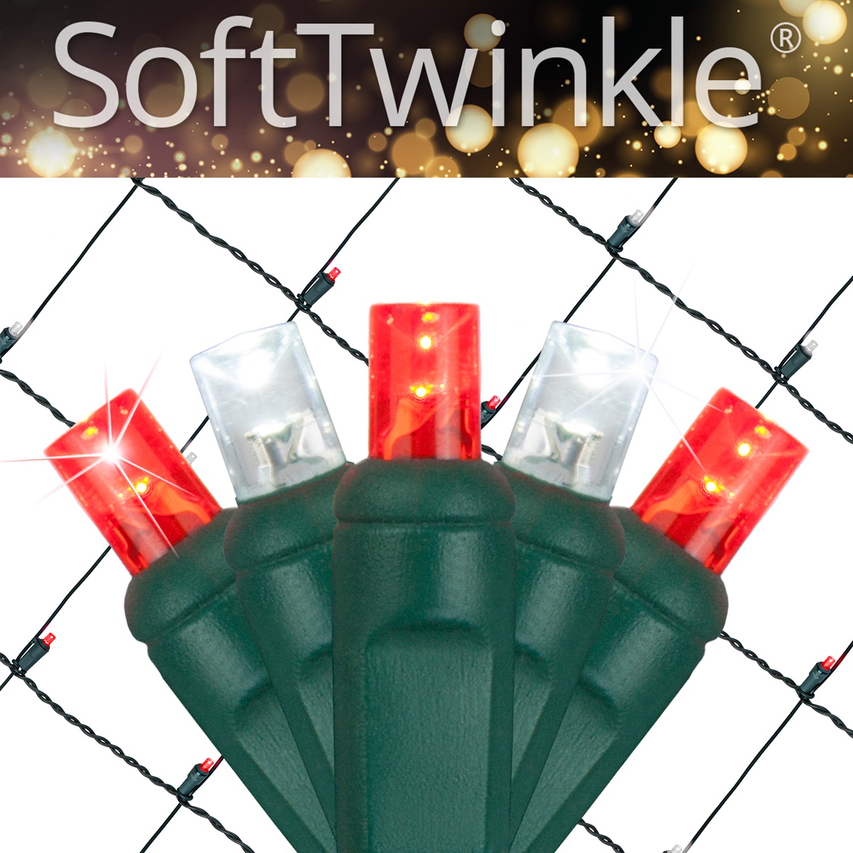 red and white twinkle christmas lights